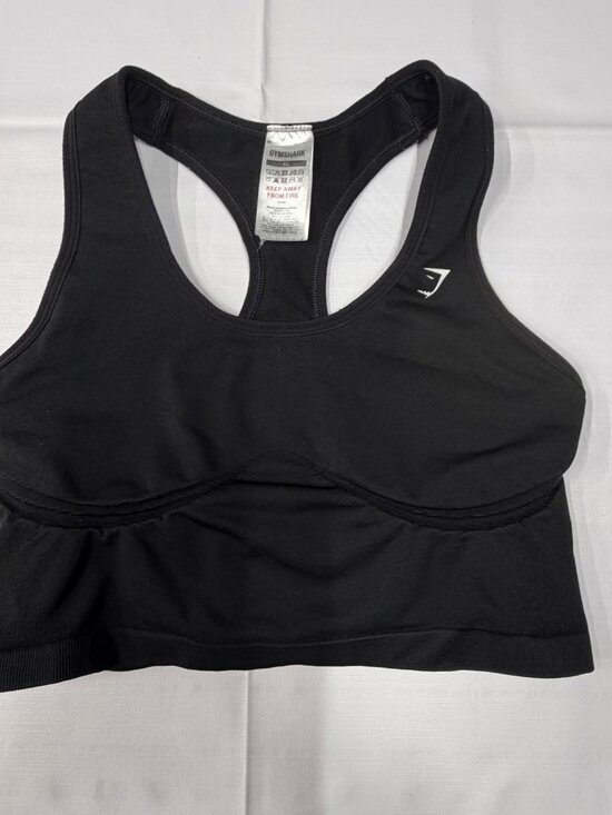 Gymshark Tops - Gymshark Lift Seamless Midi Tank With Shelf Black size XL
